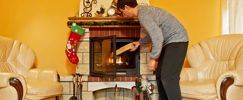 Rusted Metal Fireplace Restoration in Franklin, Massachusetts
