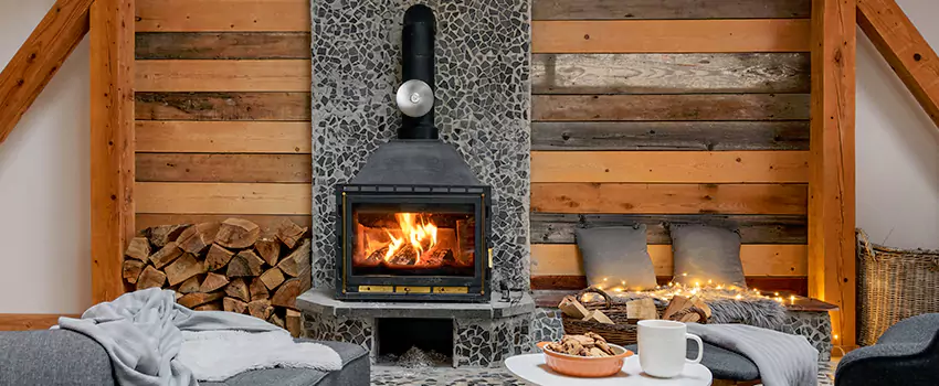 Thelin Hearth Products Direct Vent Gas Stove Fireplace Inspection in Franklin, Massachusetts